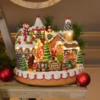 Villaggio di Natale, Candy Village con Trenino rotante, h 25 cm, musiche natalizie