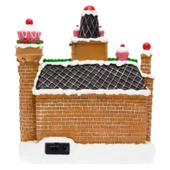 Villaggio di Natale, Candy Village con Trenino in movimento, h 28 cm, musiche natalizie