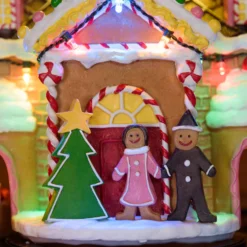 Villaggio di Natale, Candy Village con Trenino in movimento, h 28 cm, musiche natalizie