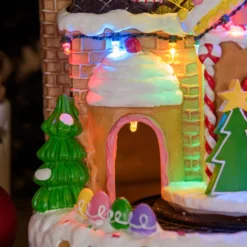 Villaggio di Natale, Candy Village con Trenino in movimento, h 28 cm, musiche natalizie