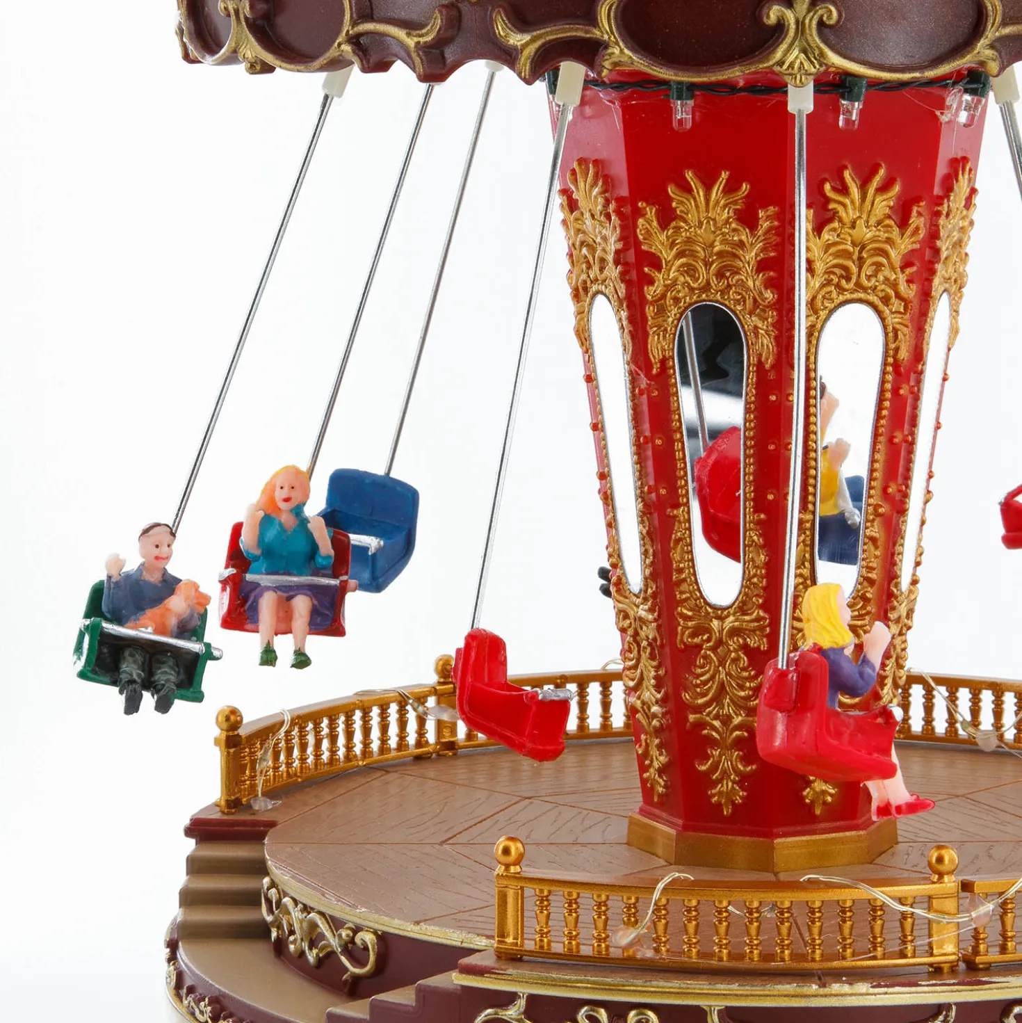 Villaggio di Natale, Giostra Luna Park, h 27 cm, musiche natalizie