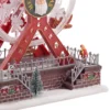 Villaggio di Natale, Ruota Panoramica con movimento rotante, h 28 cm, musiche natalizie