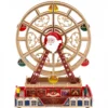 Villaggio di Natale, Ruota Panoramica Babbo Natale, h 36 cm, musiche natalizie